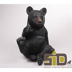 Foto van Farmwood animals - zwarte beer staand h40 cm i