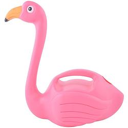 Foto van Plastic dieren gieter roze flamingo 1,5 liter - gieters