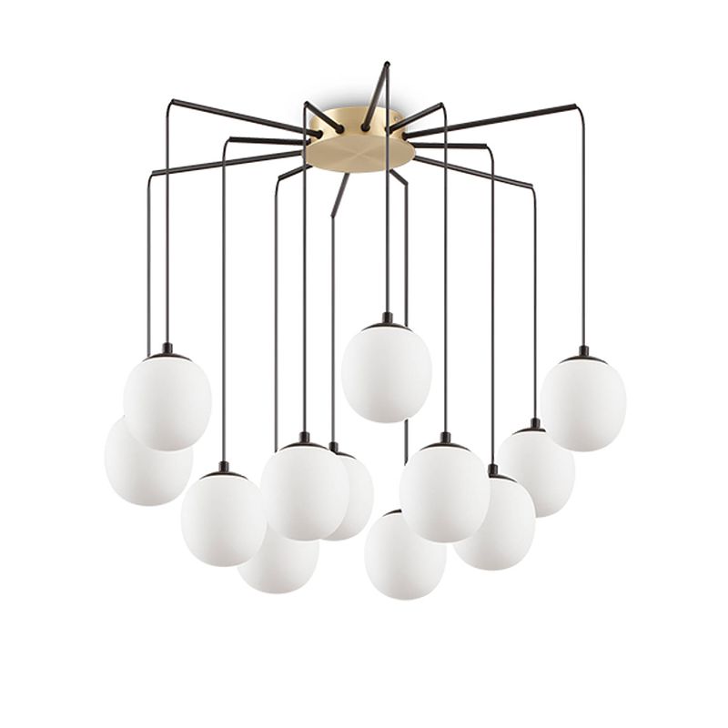 Foto van Ideal lux - rhapsody - hanglamp - metaal - g9 - zwart