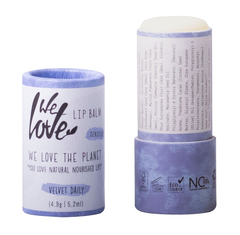 Foto van We love the planet we love lipbalm velvet daily - sensitive