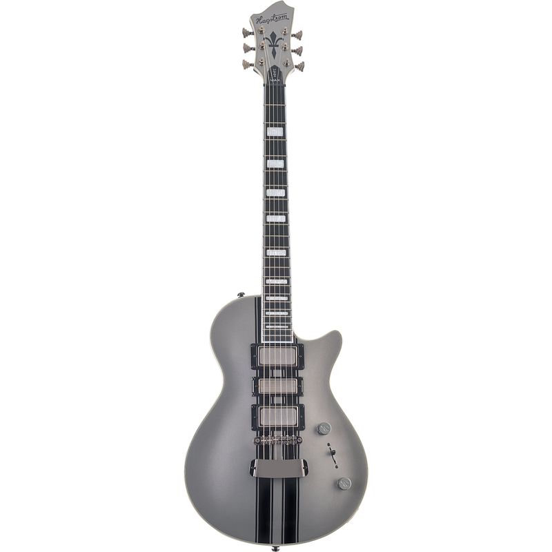 Foto van Hagstrom ultra max special cold steel metallic elektrische gitaar