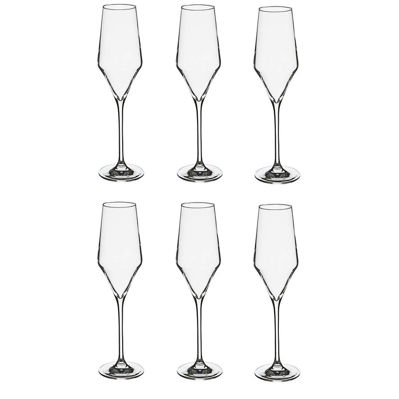 Foto van 4goodz clarillo champagne flutes 6 stuks inhoud 22 cl