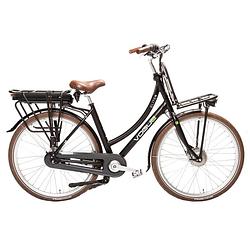 Foto van Vogue elektrische transportfiets elite 28 inch 57 cm dames 3v v-brakes matzwart