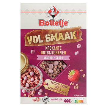 Foto van Bolletje vol smaak! krokante ontbijtgranen aardbei choco 375g bij jumbo