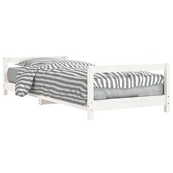 Foto van Vidaxl kinderbedframe 90x200 cm massief grenenhout wit