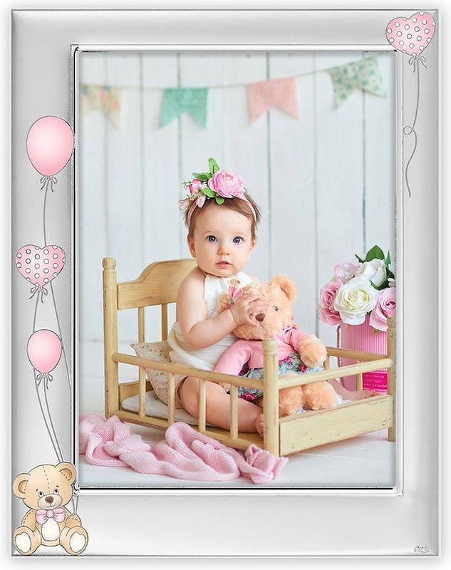 Foto van Baby fotolijst b17346p ivan pink 10x15 cm