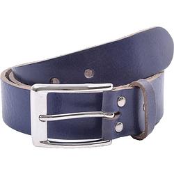 Foto van Riem - riemen - blauw - 3 cm - unisex - 100% leren - leder - riem maat 105