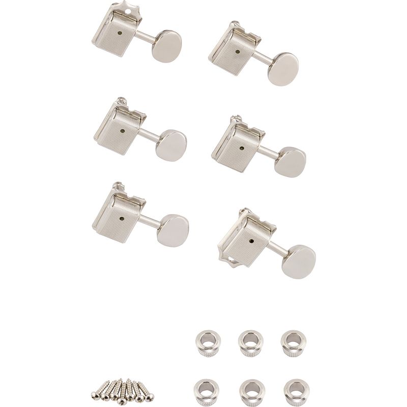 Foto van Fender vintage locking tuning machines nikkel met bushings (set van 6)