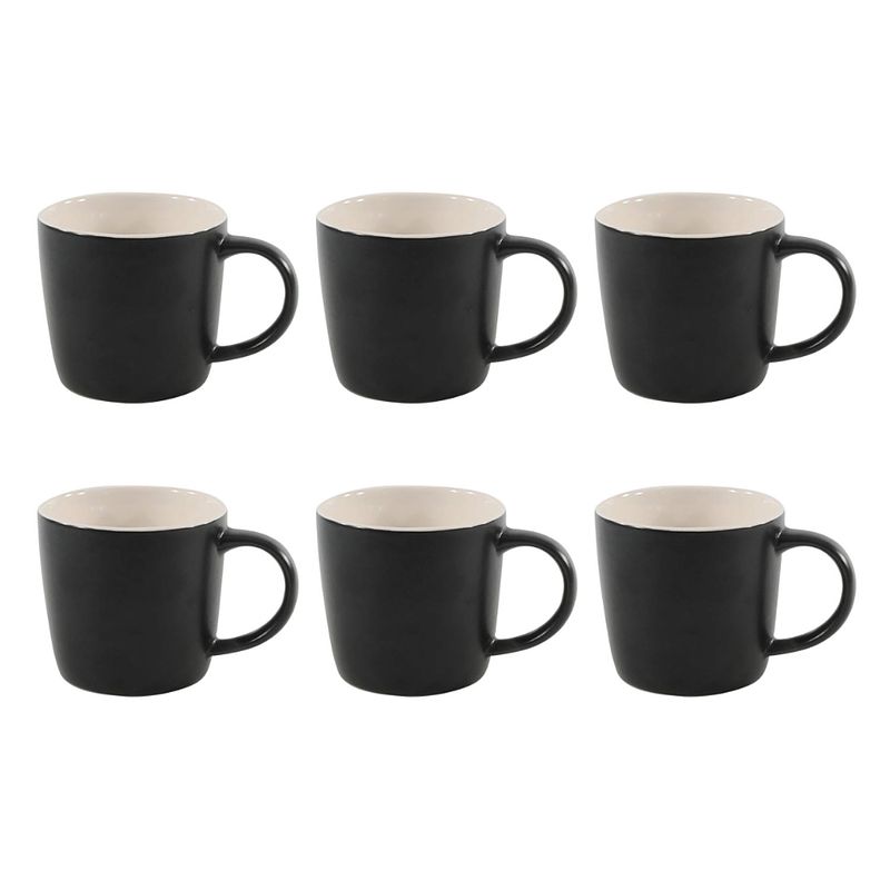 Foto van Otix koffiekopjes - set van 6 - cappuccino kopjes - wart - 280 ml - keramiek