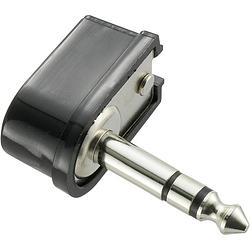 Foto van Tru components 719037 jackplug 6.35 mm stekker, haaks aantal polen: 3 stereo zwart 1 stuk(s)