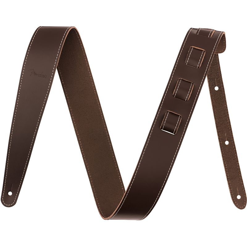 Foto van Fender 2" essentials leather strap brown gitaarband