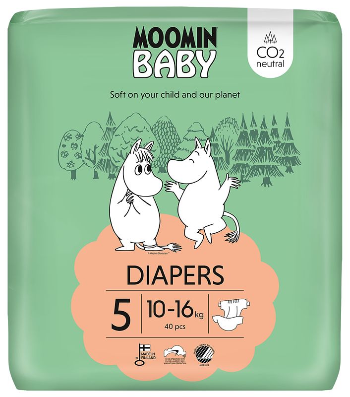 Foto van Moomin baby luier maat 5 maxi plus