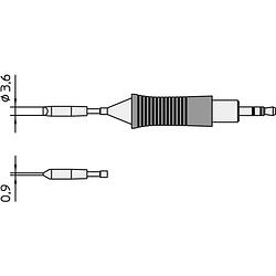 Foto van Weller rt11 soldeerpunt beitelvorm, recht grootte soldeerpunt 3.7 mm inhoud: 1 stuk(s)