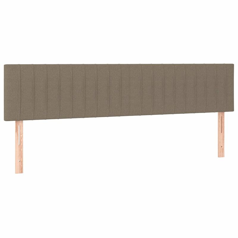 Foto van Vidaxl hoofdborden 2 st 100x5x78/88 cm stof taupe