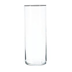 Foto van Bloemenvaas cilinder vorm van transparant glas 40 x 15 cm - vazen