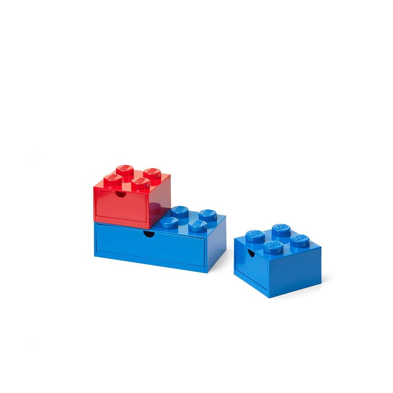 Foto van Lego opbergbox bureaulade brick color set van 3 stuks