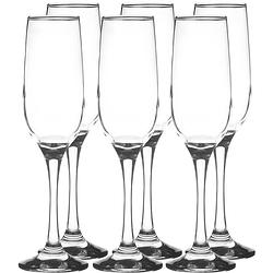Foto van Glasmark champagneglazen - 12x - rocroi - 200 ml - glas - flutes - champagneglazen