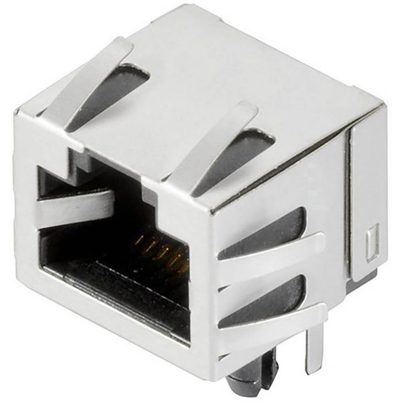 Foto van Weidmüller rj45c5 r1u 3.3e4n rl rj45-aansluitstekker cat 5 2562930000 bus, inbouw horizontaal aantal polen 8 zilver, zwart 180 stuk(s)