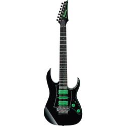 Foto van Ibanez uv70p premium universe black steve vai signature 7-snarige elektrische gitaar