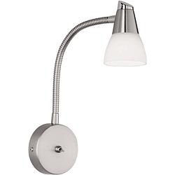 Foto van Led wandspot - wandverlichting - trion hilda - g9 fitting - 1-lichts - rond - flexibele arm - mat nikkel - aluminium