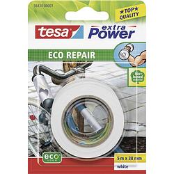 Foto van Tesa eco repair 56430-00001-00 textieltape tesa extra power wit (l x b) 5 m x 38 mm 1 stuk(s)