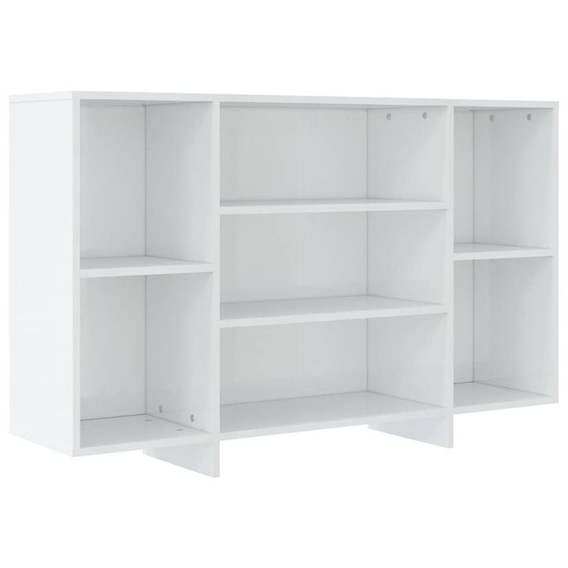 Foto van Vidaxl dressoir 120x30x75 cm spaanplaat hoogglans wit