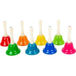 Foto van Small foot handbelletjes junior 7,5 cm staal 8 stuks