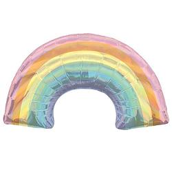 Foto van Amscan folieballon supershape iridescent pastel rainbow 45 cm