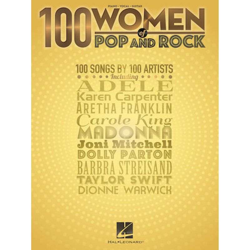 Foto van Hal leonard 100 women of pop and rock voor piano, zang en gitaar