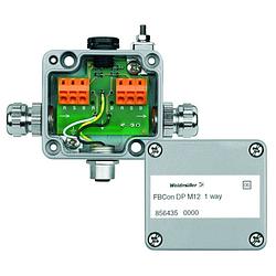 Foto van Weidmüller fbcon dp m12 1way 8564350000 passieve sensor/actorbox profibus-dp standaardverdeler zonder bus aansluiting 1 stuk(s)