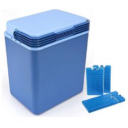 Foto van Grote koelbox donkerblauw 32 liter 40 x 30 x 45 cm incl. 4 koelelementen - koelboxen