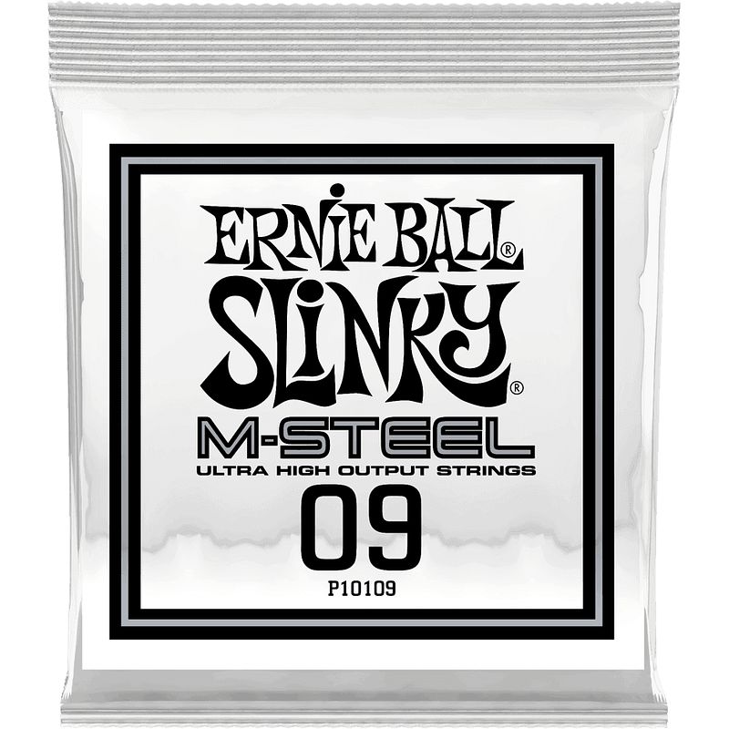 Foto van Ernie ball 10109 .009 slinky m-steel losse snaar voor elektrische gitaar