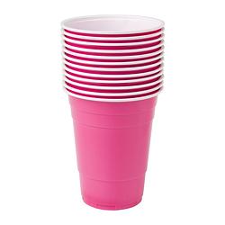 Foto van Partycup roze - 530 ml - 12 stuks