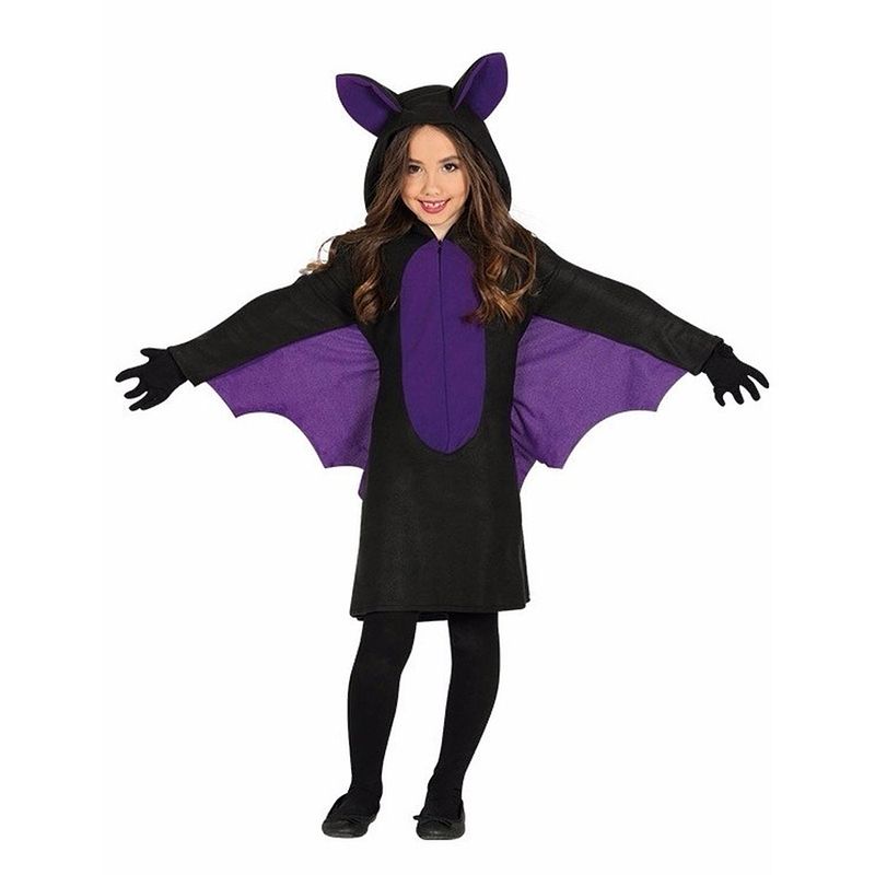 Foto van Halloween vleermuizen verkleedkleding voor meiden 7-9 jaar (122-134) - carnavalskostuums