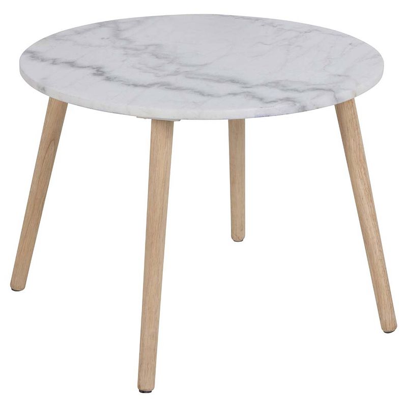 Foto van Repor salontafel marmer ø60cm wit.