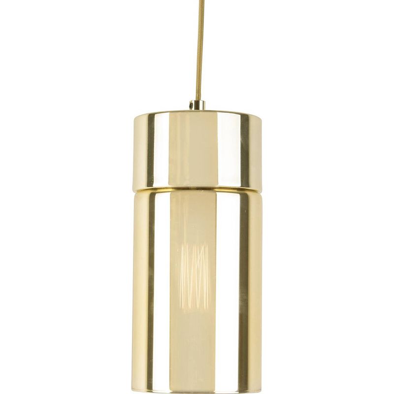 Foto van Leitmotiv lax - hanglamp -glas - gold metal - 12x24,5cm