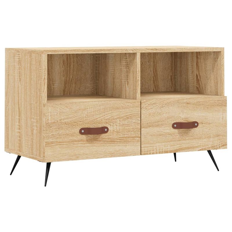 Foto van Vidaxl tv-meubel 80x36x50 cm bewerkt hout sonoma eiken