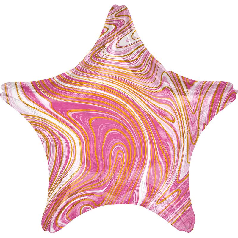 Foto van Amscan folieballon pink star 45 cm metallic