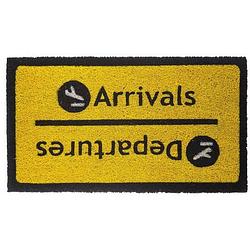 Foto van Fisura deurmat arrivals departures 70 x 40 cm kokosvezel/pvc