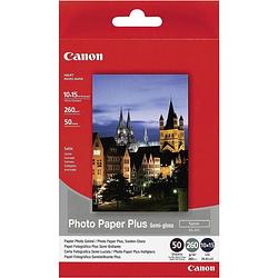 Foto van Canon photo paper plus semi-gloss sg-201 1686b015 fotopapier 10 x 15 cm 260 g/m² 50 vellen zijdeglans