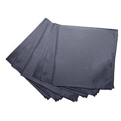 Foto van Wicotex-servetten polyester 40x40cm donker grijs 6 stuks