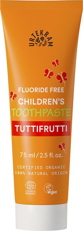 Foto van Urtekram tandpasta tutti frutti kinderen