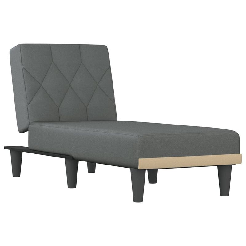 Foto van The living store verstelbare chaise longue - multifunctioneel - donkergrijs - 55x140x70 cm - ademend - stevig