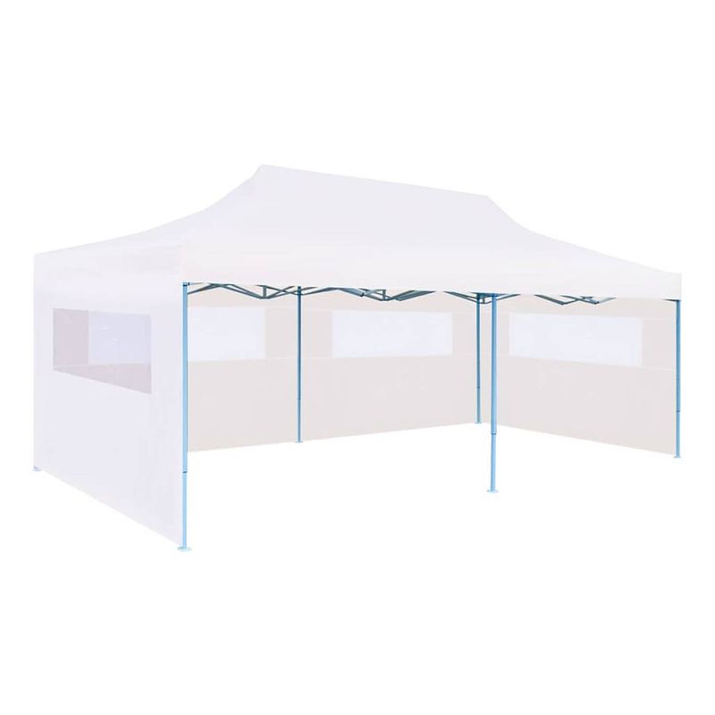 Foto van Vidaxl partytent pop-up met zijwanden 3x6 m staal wit