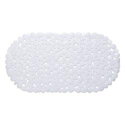 Foto van Witte anti-slip badmat 68 x 35 cm ovaal - badmatjes