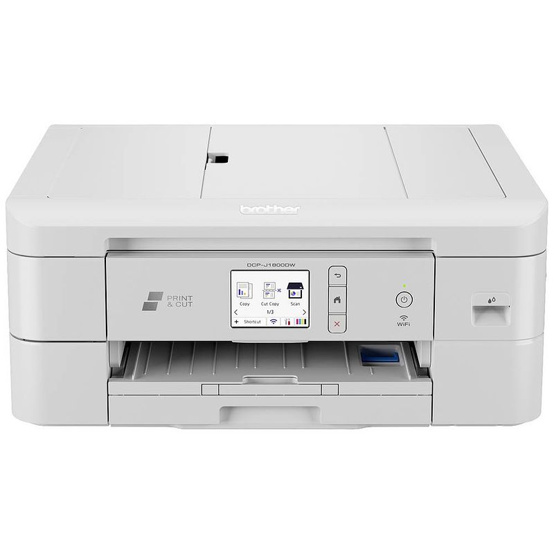 Foto van Brother dcp-j1800dw multifunctionele inkjetprinter a4 printen, scannen, kopiëren adf, cutter, lan, wifi, usb