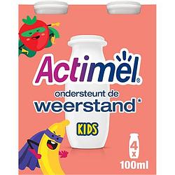 Foto van Actimel drinkyoghurt kids banaan aardbei 4 x 100ml bij jumbo