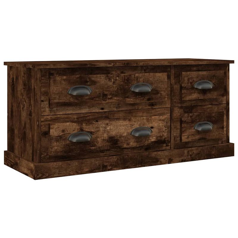 Foto van The living store tv-meubel - gerookt eiken - 100 x 35.5 x 45 cm - trendy en praktisch