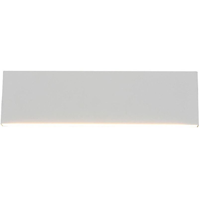 Foto van Led wandlamp - wandverlichting - trion concy - 12w - warm wit 3000k - dimbaar - rechthoek - mat wit - aluminium