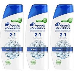 Foto van Head & shoulders classic 2in1 antiroos shampoo 3x300ml. fris en schoon haar bij jumbo